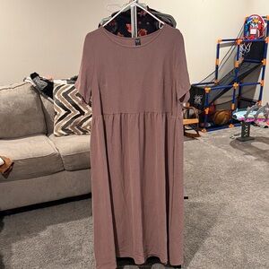 Women’s Dusty Mauve Short Sleeve Maxi Dress